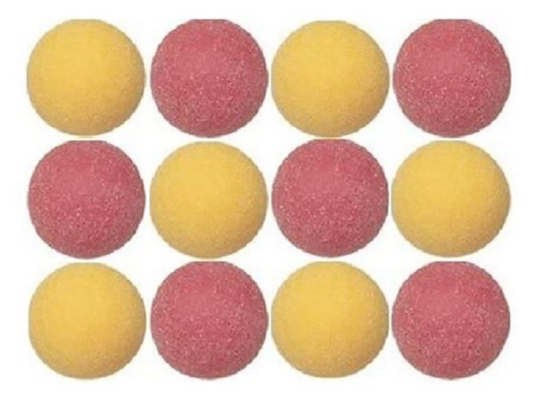 Tornado Official Foosballs Tournament Balls Commercial Quality - Play Like The Pros (12 Balls  Pink and Yellow) - Image 1
